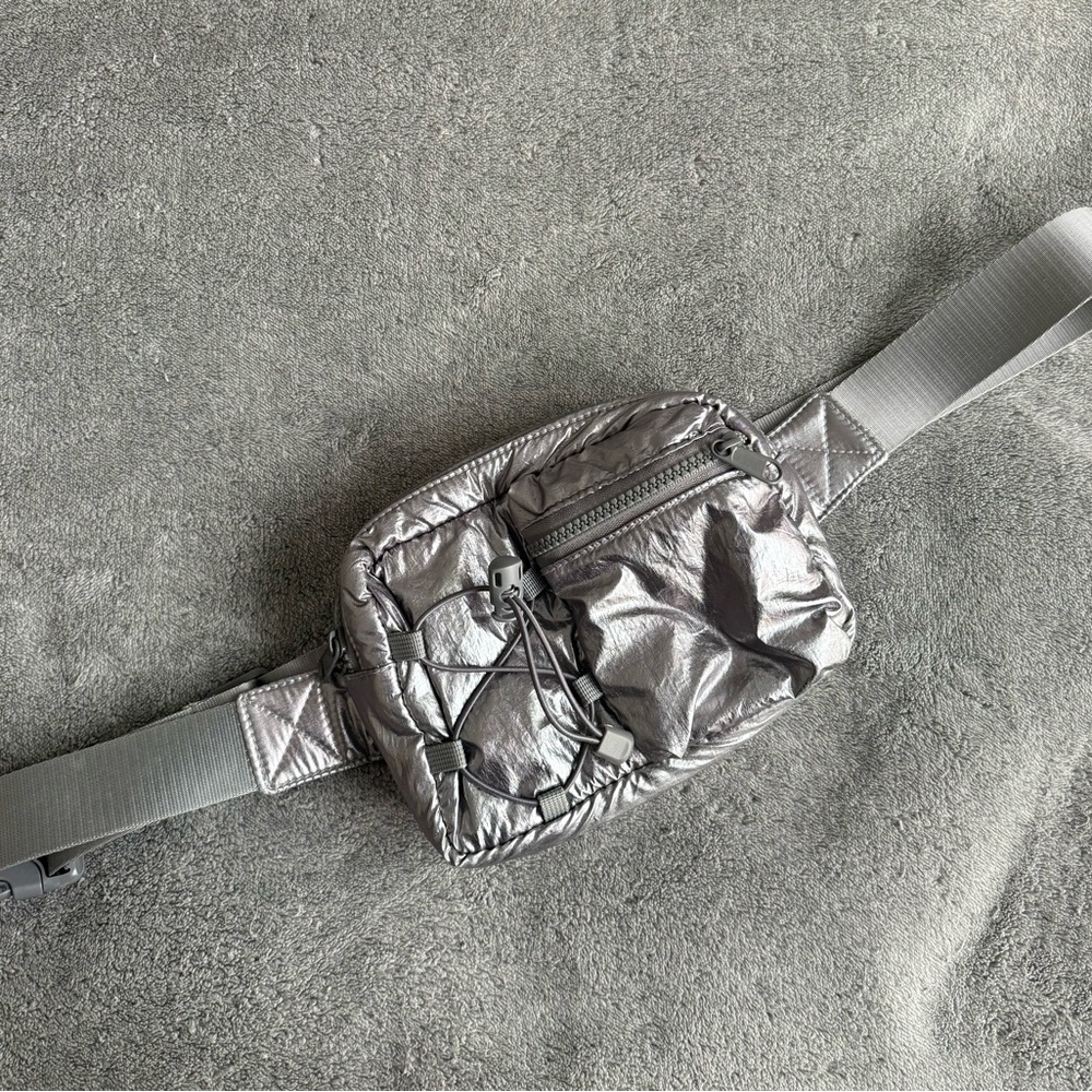 Daily Drills Silver Crossbody Bag